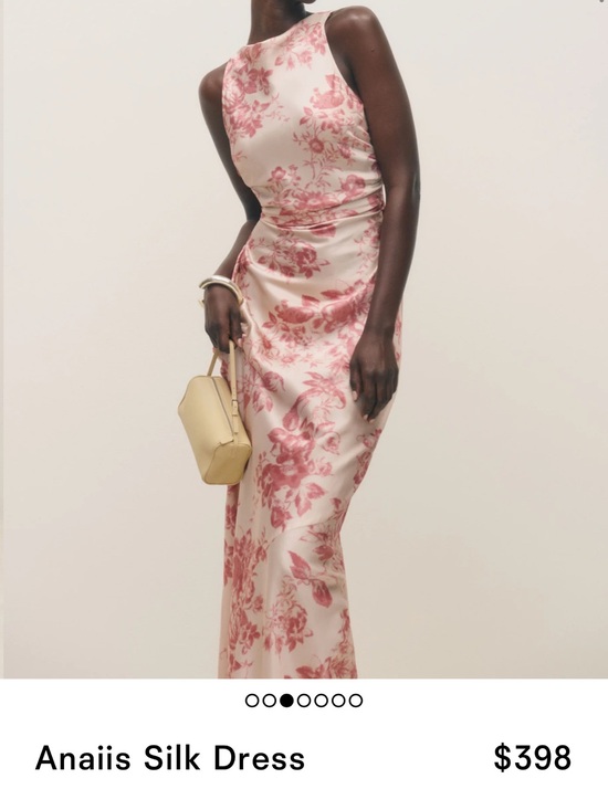 Reformation Dresses & Skirts - Reformation Blush Pink Floral Anaiis Silk Gown
